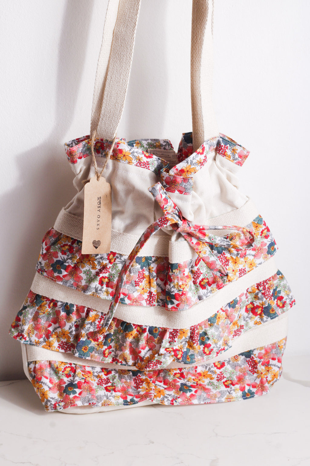 Autumn Ruffles Drawstring Bag