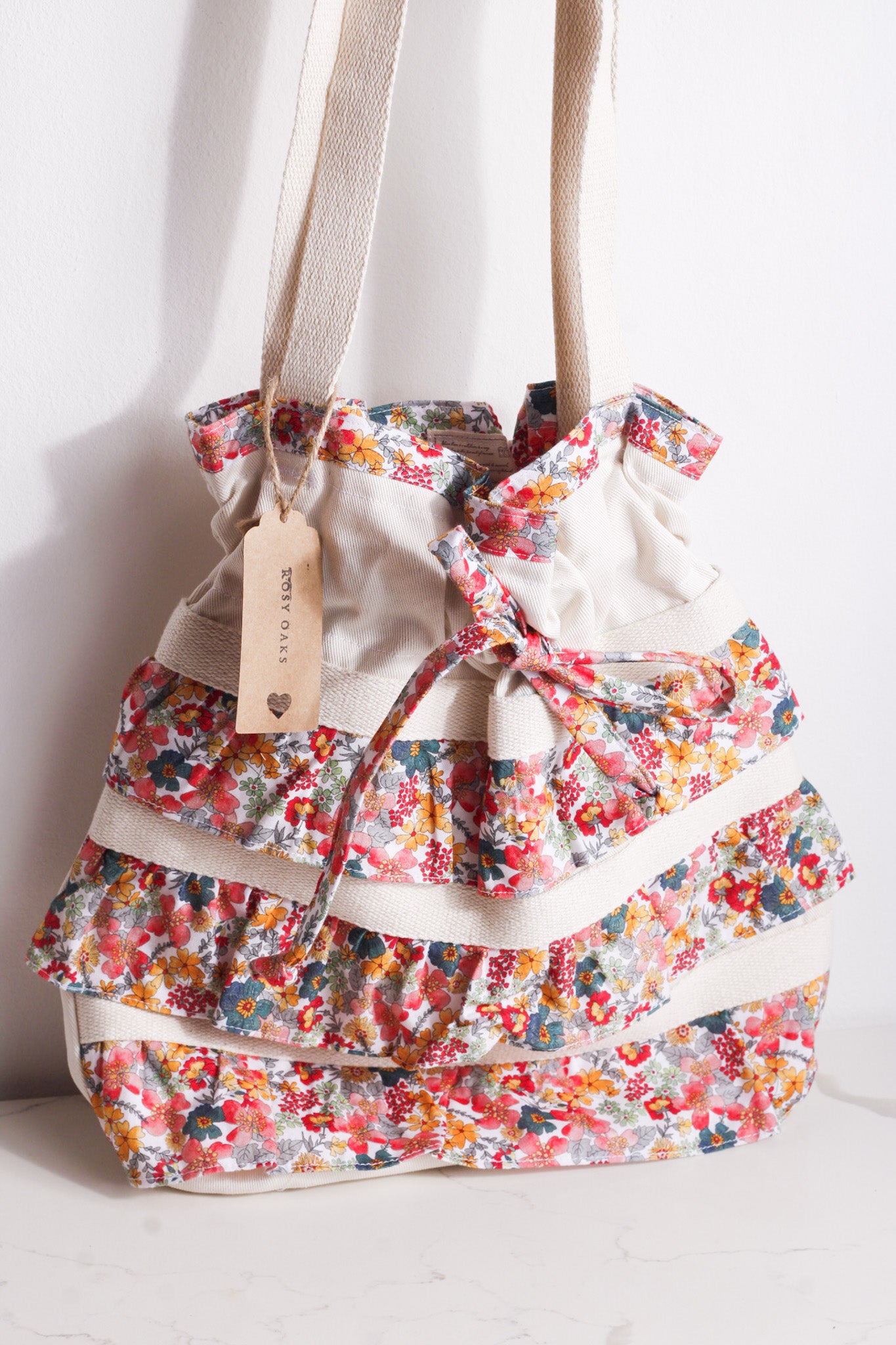 Autumn Ruffles Drawstring Bag
