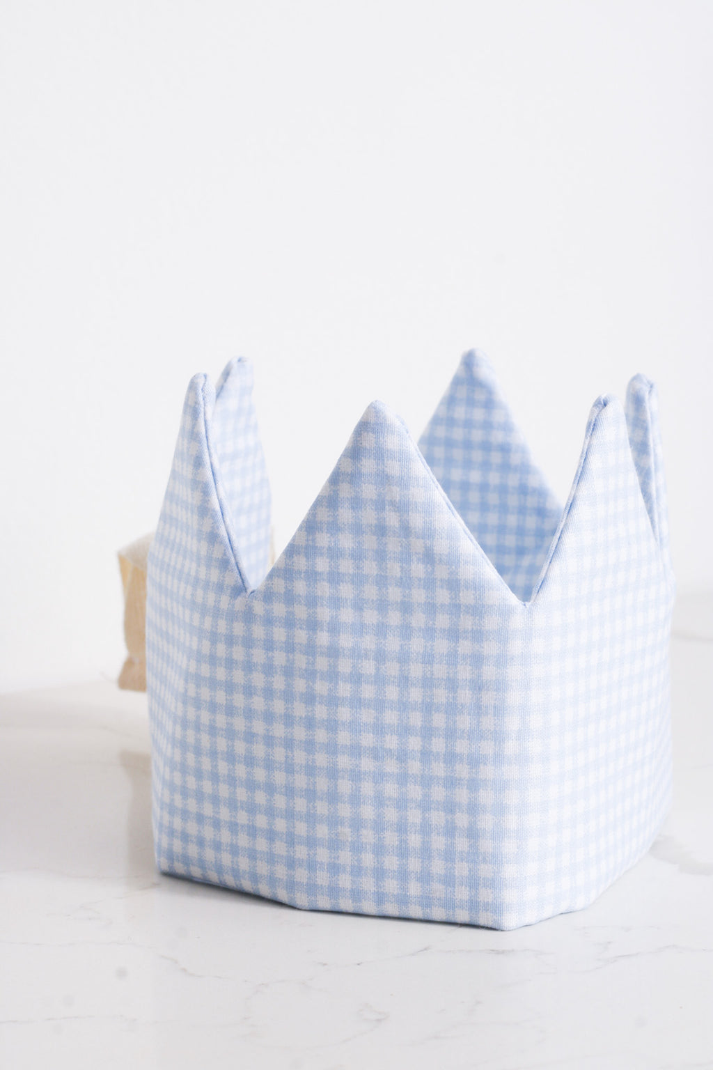 Blue Gingham Crown