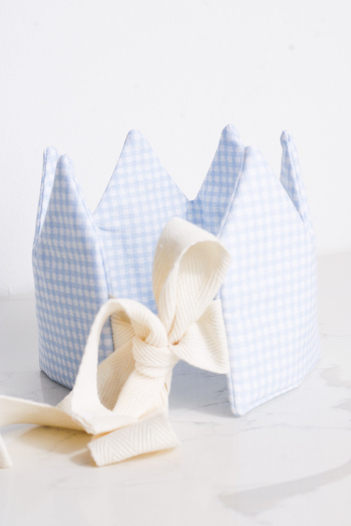 Blue Gingham Crown